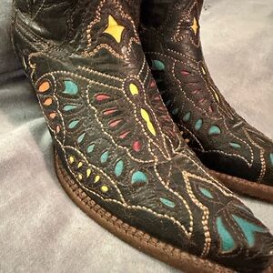 CORRAL Vintage Brown
BUTTERFLY Inlay Leather Western
Boot NEW 7.5 RARE A1928